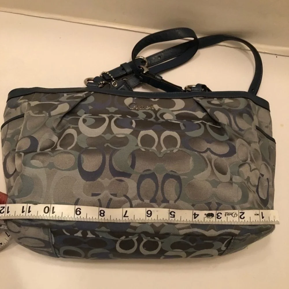 Coach vintage Y2K blue optic c tote bag f17881